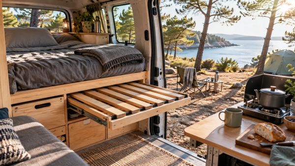 Aménagez votre van avec un lit peigne innovant et pratique