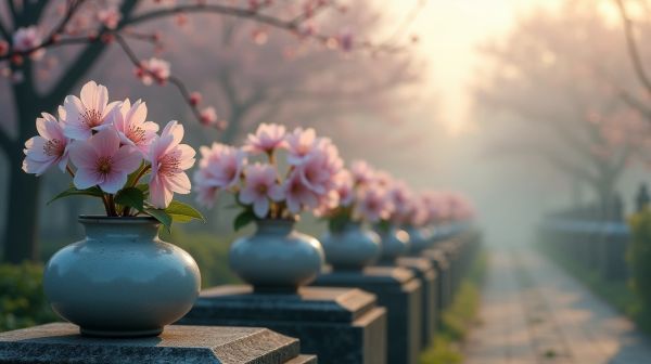 Élevez la mémoire avec des fleurs céramiques pour cimetière